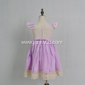 purple cotton poplin hand embroidery baby girl dresses